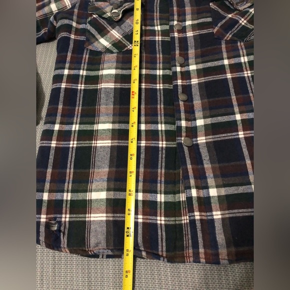 Roper Sherpa Lined Flannel Women’s Size Large Plaid Button Snap - Picture 6 of 8